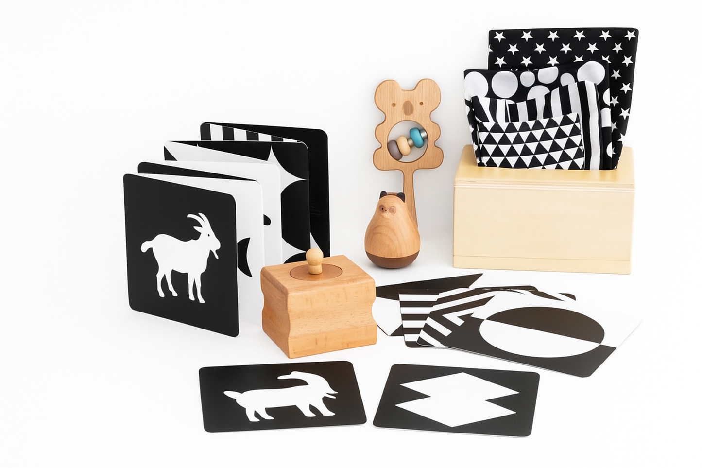 Montessori Learning Box – Infant Visual & Sensory Set